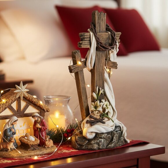 Crosses Religious Home Decoration Keepsake Gift Christmas Table Decor Gift - Picture 1 of 3
